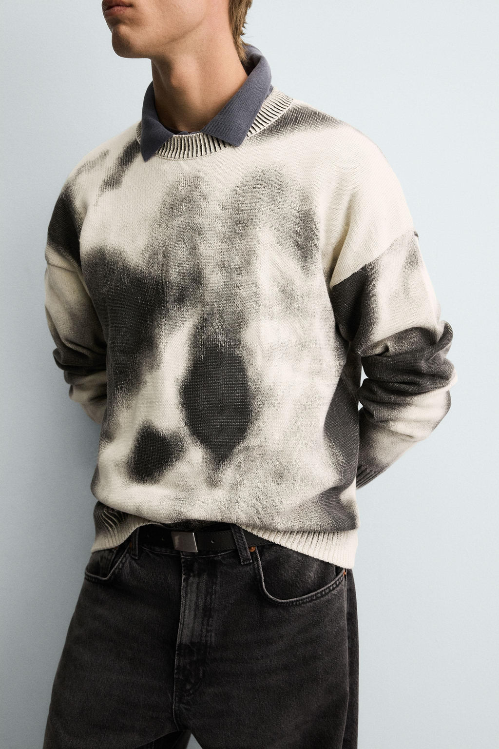 ABSTRACT PRINT WASHED JUMPER - Zara фото 5