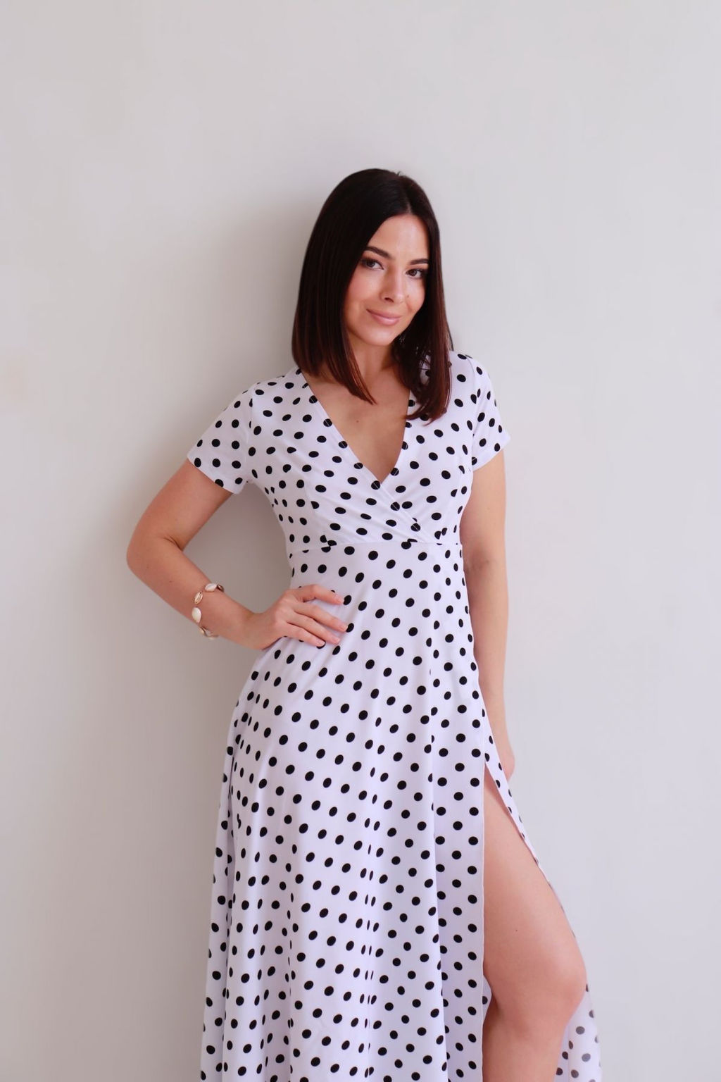 Martichelli Платье белое в горошек  фото 5