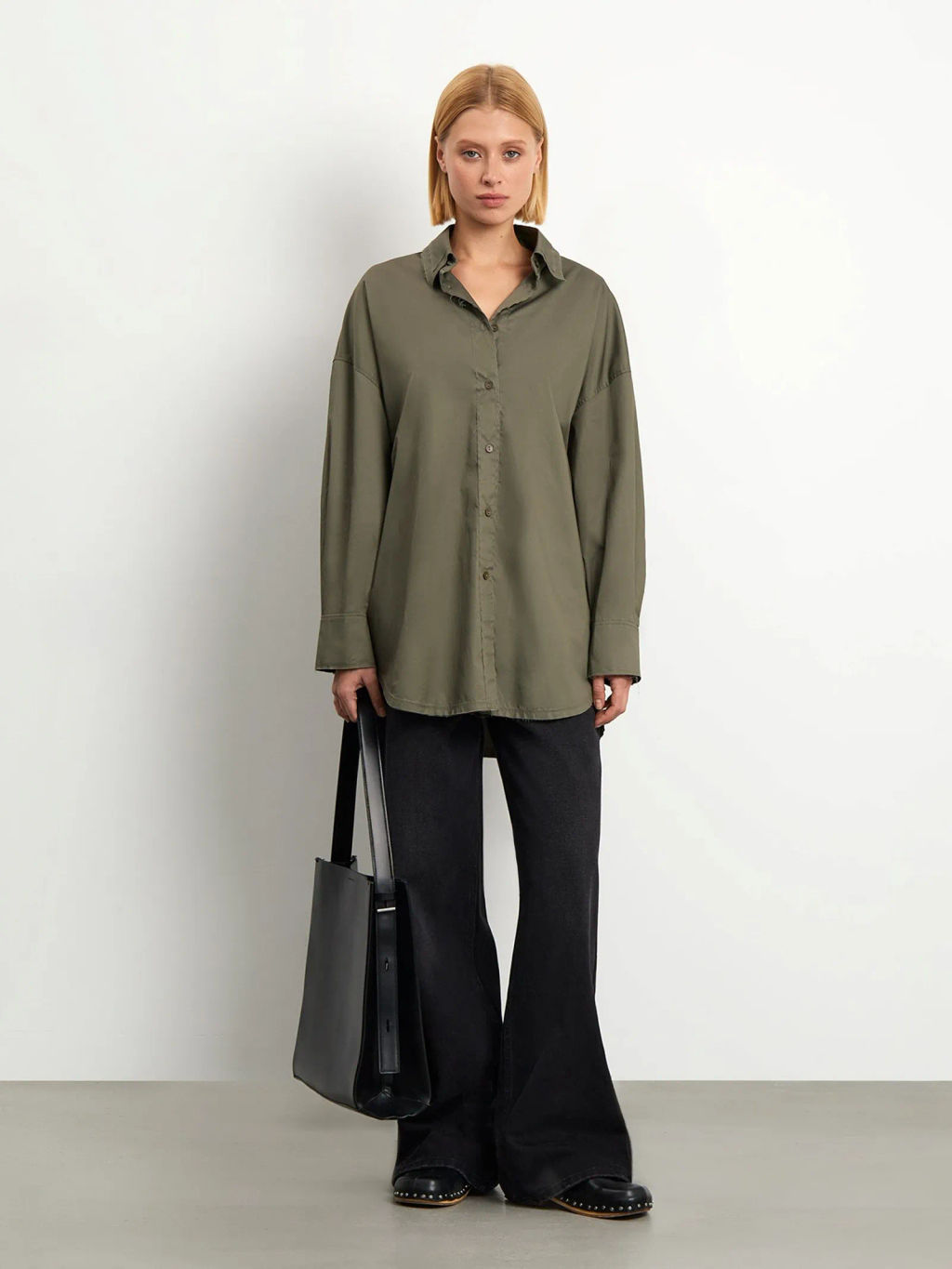 Рубашка в стиле гранж, B3074/fern