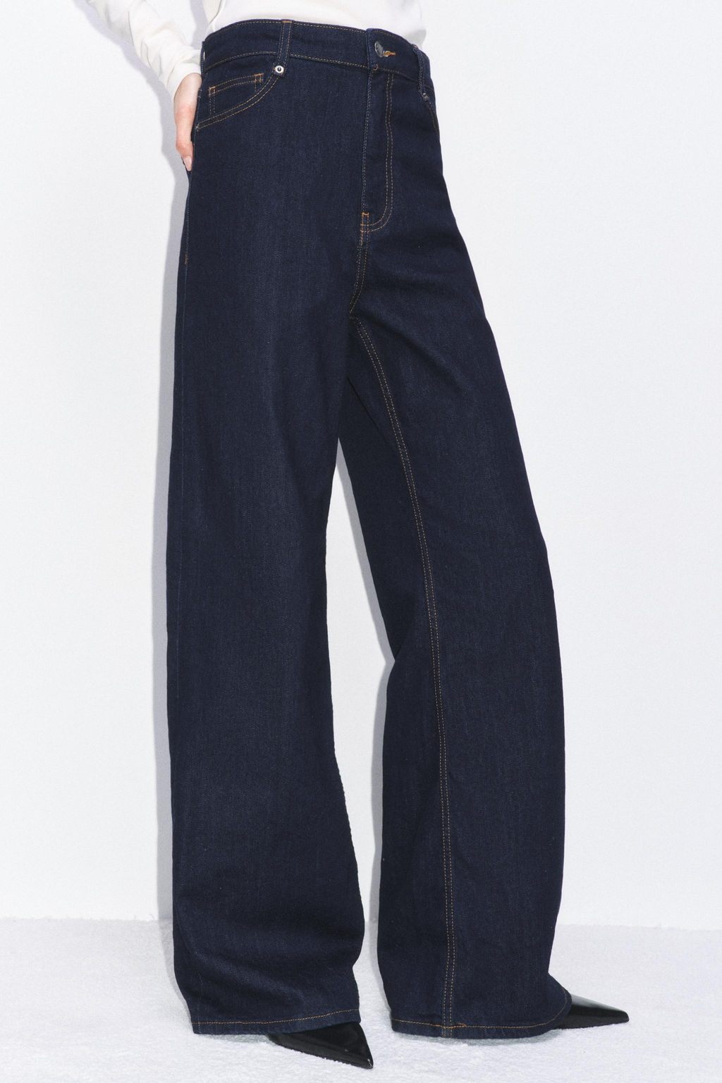 JEANS ZW COLLECTION WIDE LEG TIRO ALTO / Azul - Zara фото 2