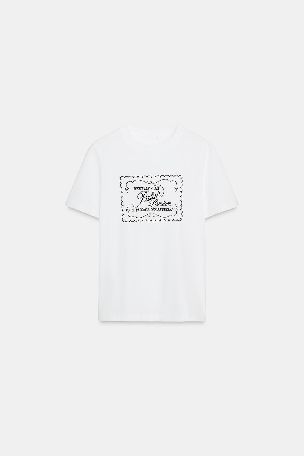 T-SHIRT WITH ORGANZA SLOGAN - Zara фото 5