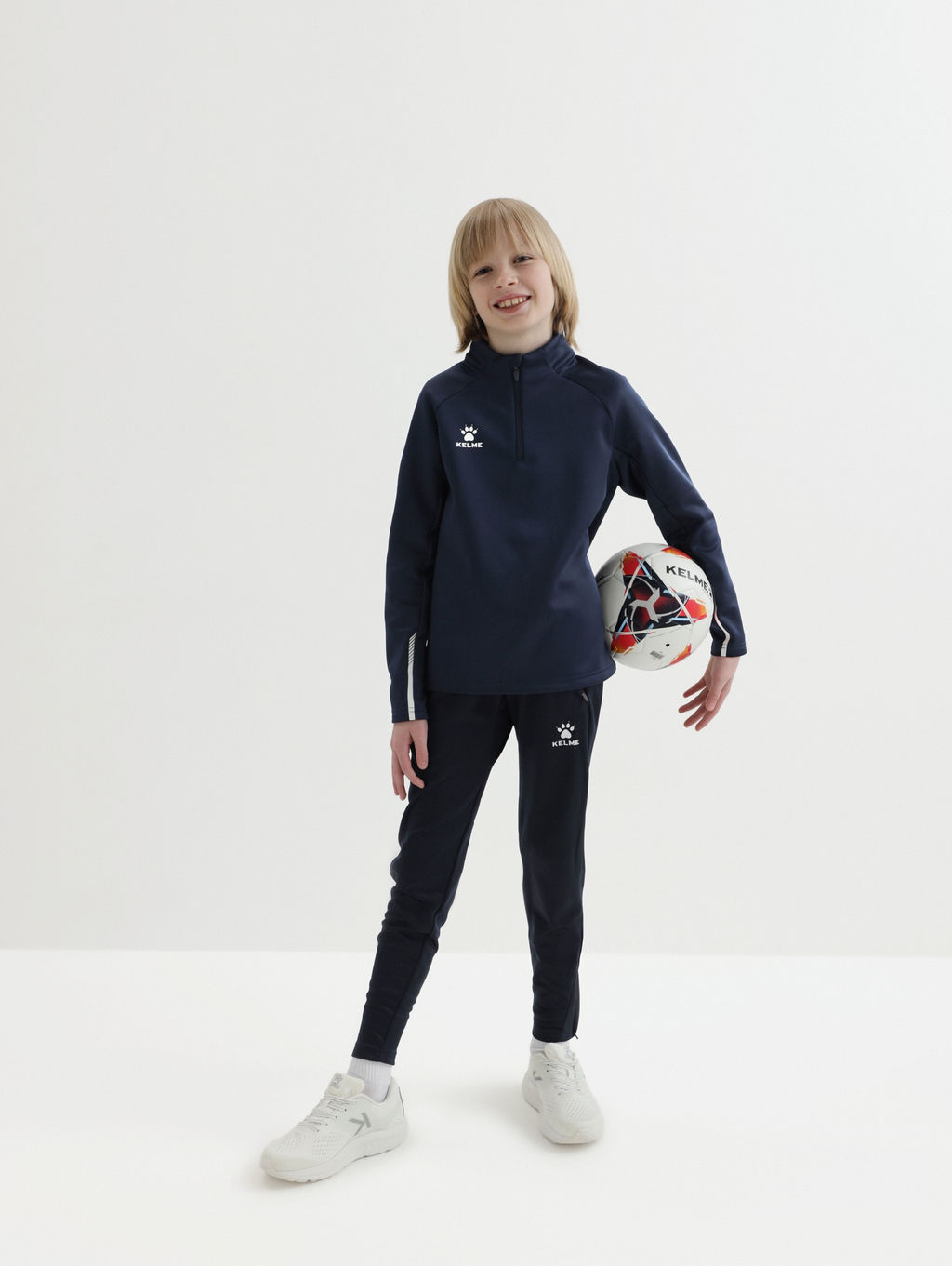 Детская олимпийка KELME Childrens Pullover (plus Fleece) Dark Blue