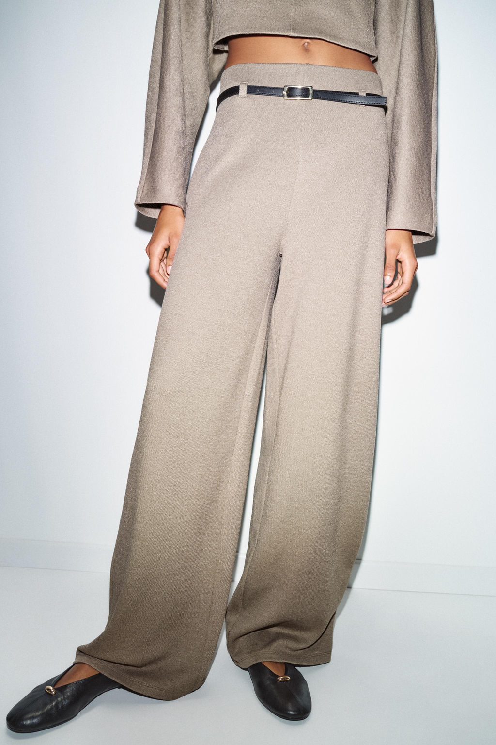 PALAZZO TROUSERS WITH BELT - Zara фото 2