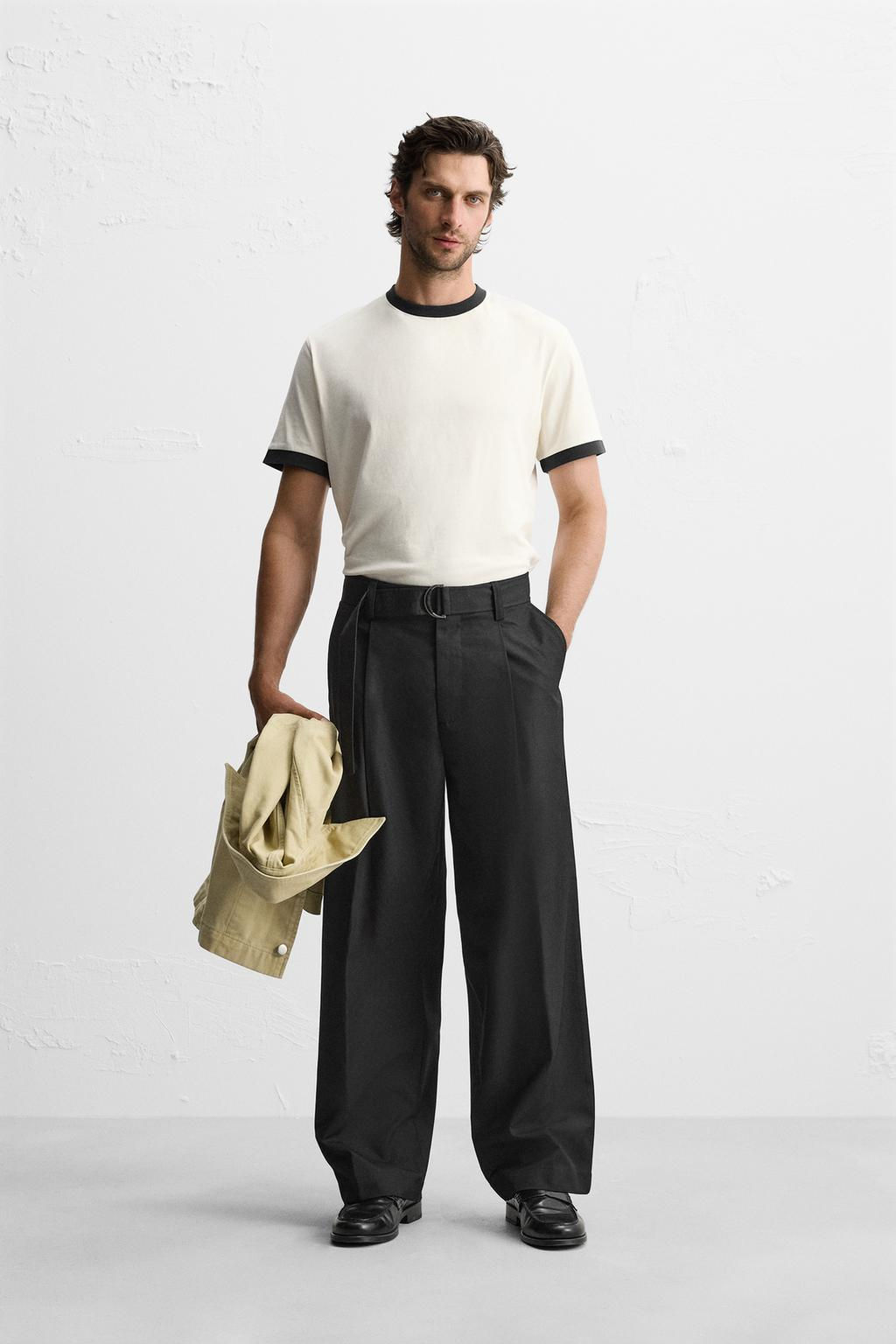 BELTED PLEATED TROUSERS - Zara фото 10