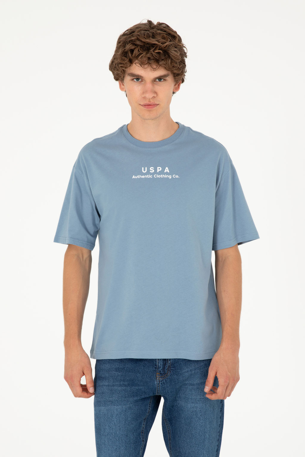 Футболка мужская U.S. Polo Assn цвета индиго хлопок  фото 8