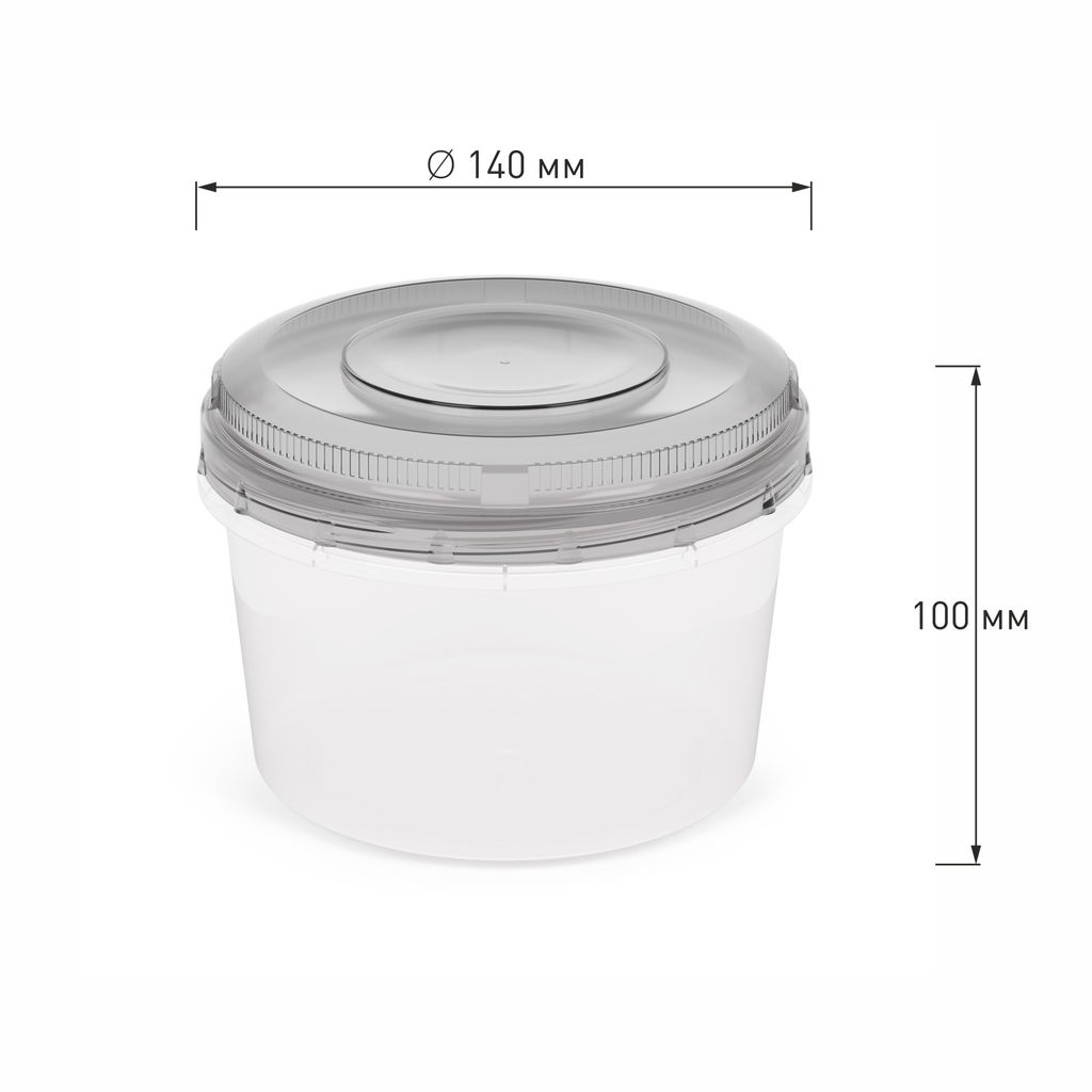 Емкость для СВЧ 1,0л (круглая) арт.А (М1185)