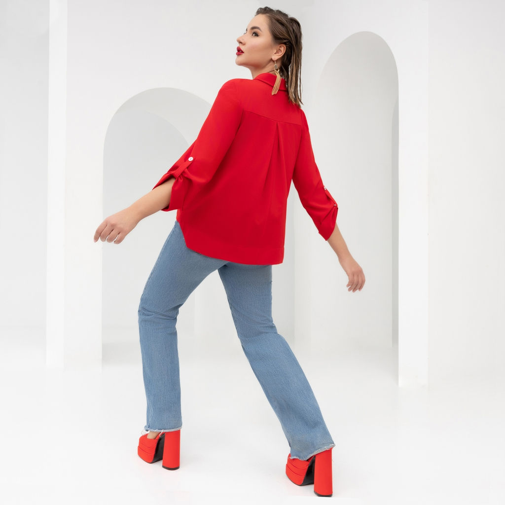 Блуза, Гордость и убеждение (маковый цвет) - Charutti фото 5