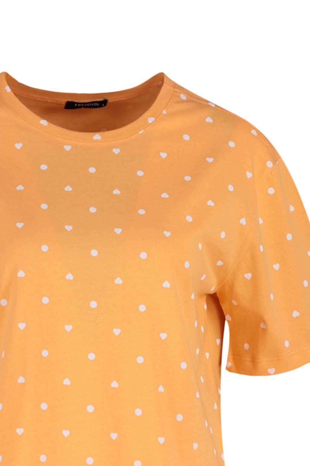 Trendyolmilla Beyaz %100 Pamuklu Puantiyeli ve Kalpli Sortlu Orme Pijama Tak?m? THMSS21PT1485 фото 40