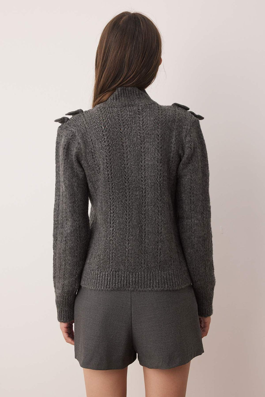 Antrasit Yumusak Dokulu F?rf?r Yaka Detayl? Triko H?rka TWOAW26HI00148 - Trendyolmilla фото 4