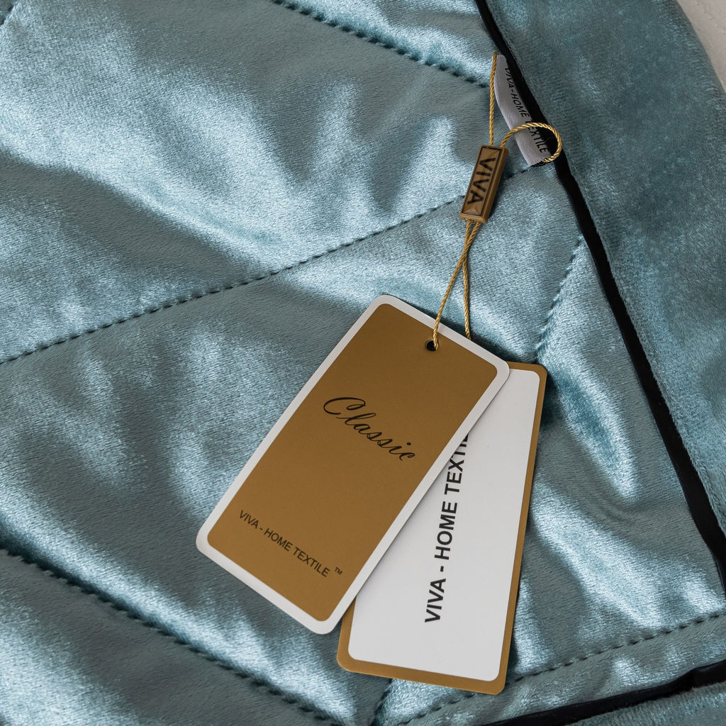 Велюровое покрывало в клетку и две наволочки OVL040 240*260 50-70 2 шт