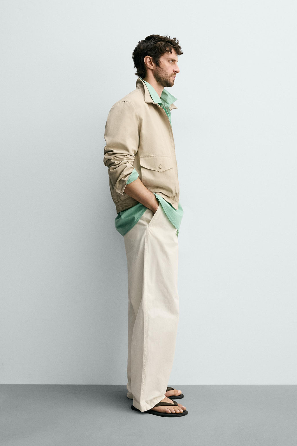 CAZADORA REGULAR FIT ALGOD?N - LYOCELL / Arena - Zara фото 4