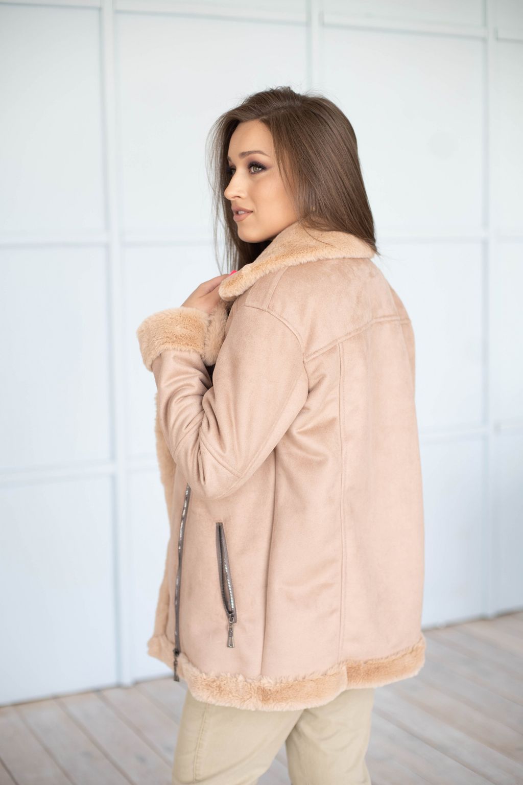 Дублёнка женская демисезонная 22570 (кэмел) - Kankan фото 5