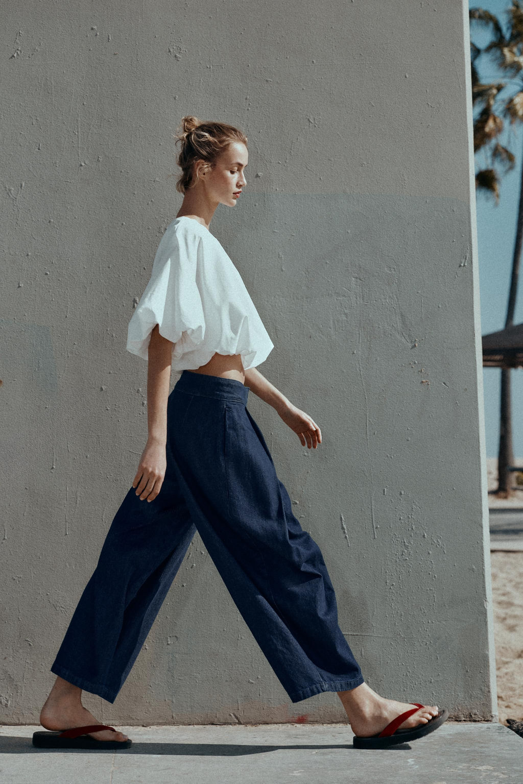 JEANS Z1975 CULOTTE TIRO ALTO PINZAS / Azul - Zara фото 4