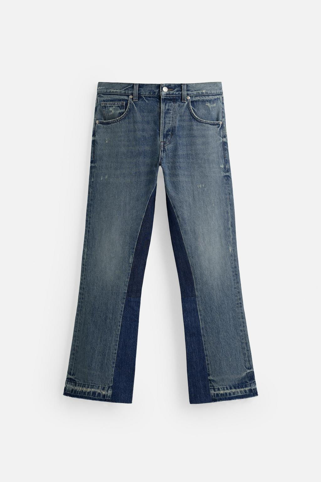 PATCHWORK FLARE FIT JEANS - Zara фото 7