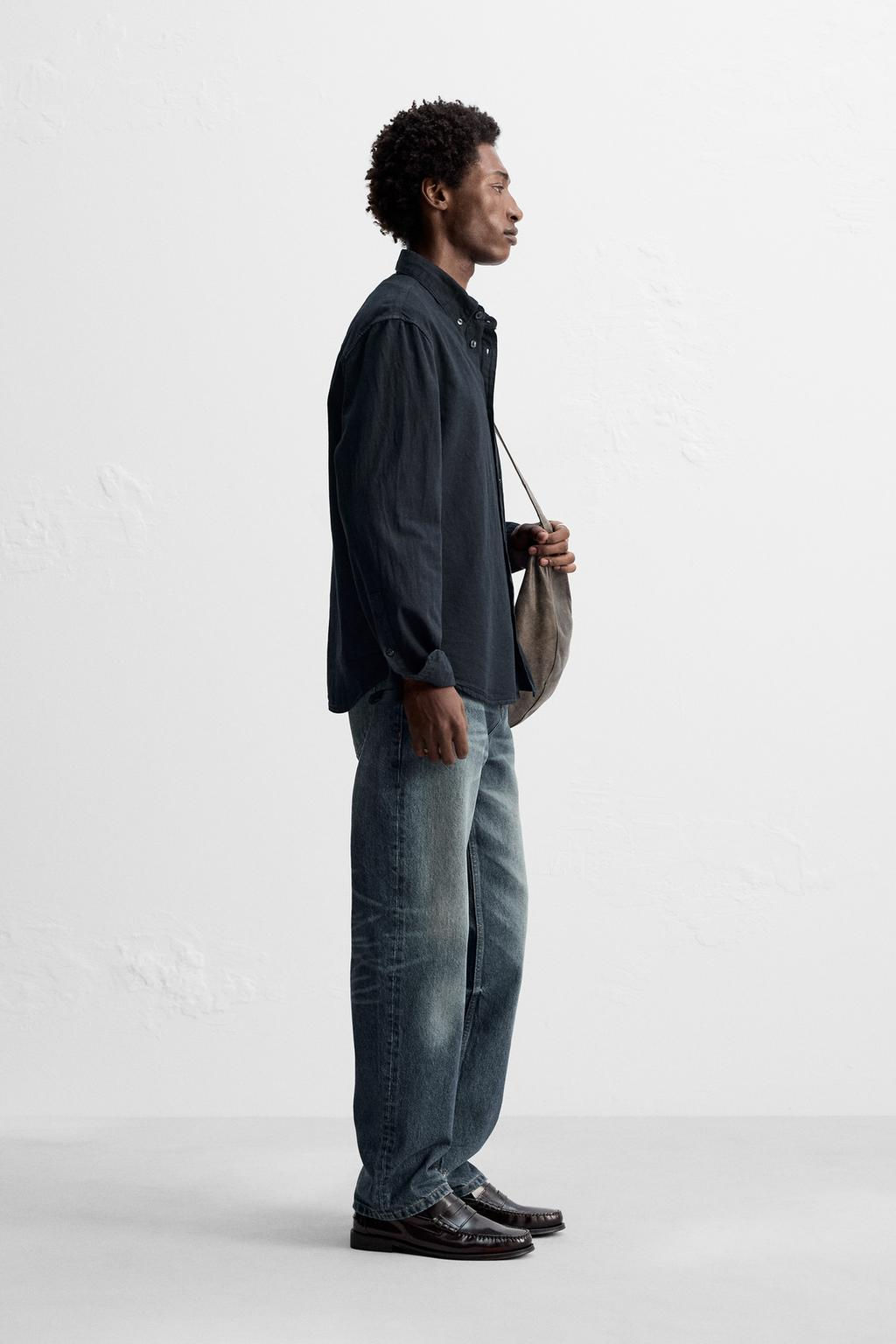 TEXTURED CHAMBRAY SHIRT - Zara фото 12