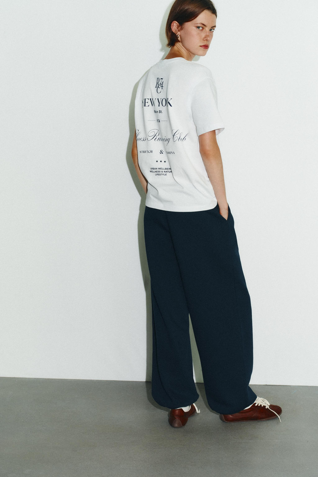 RIBBED T-SHIRT WITH SLOGAN - Zara фото 12