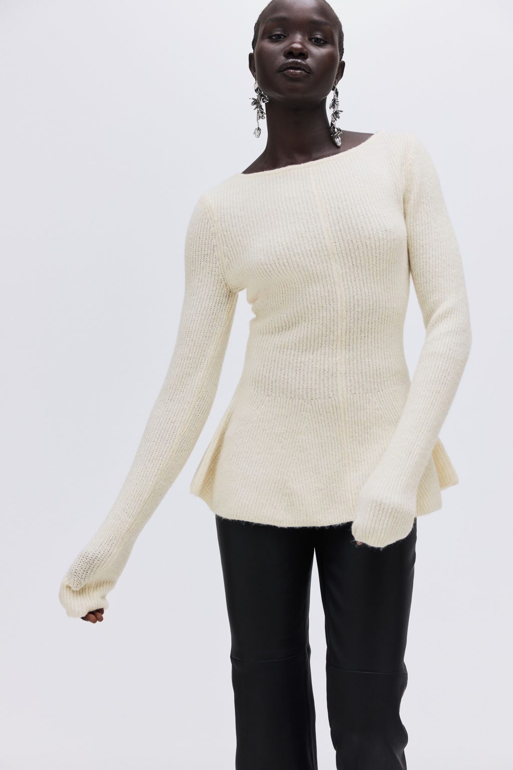 Jersey en punto de canal? con peplum - H&m фото 5