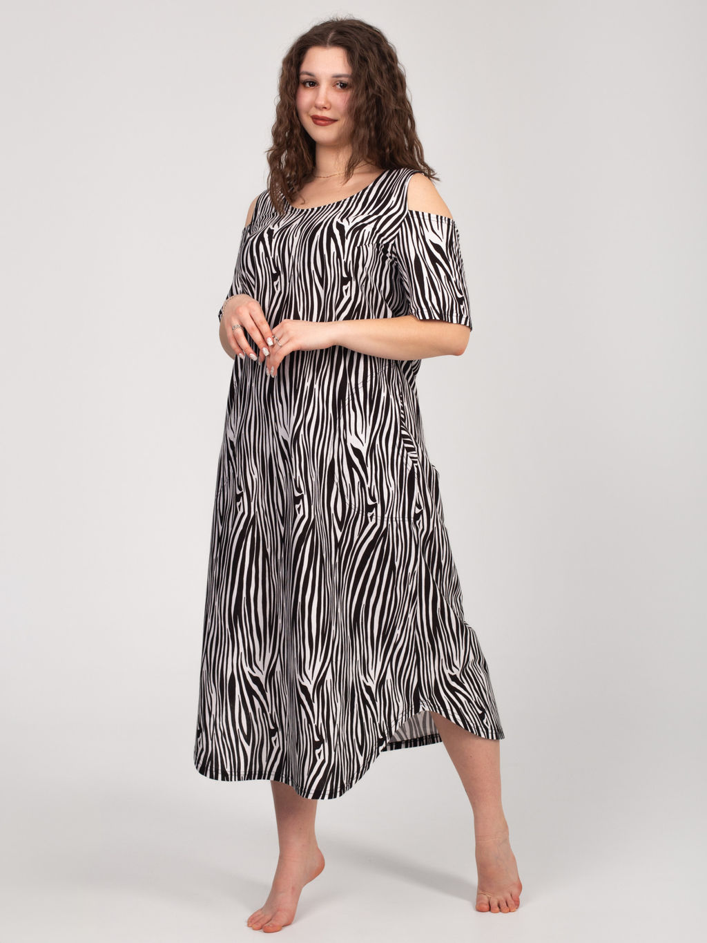 Платье женское кулирка "ВЛАДА" ЗЕБРА