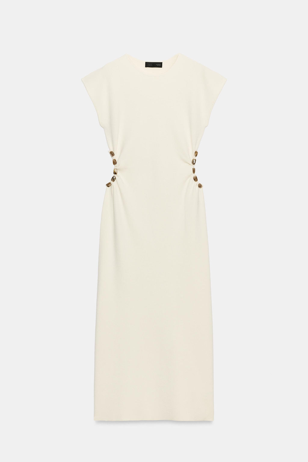 VESTIDO PUNTO CUT OUT BOLAS / Crudo - Zara фото 6