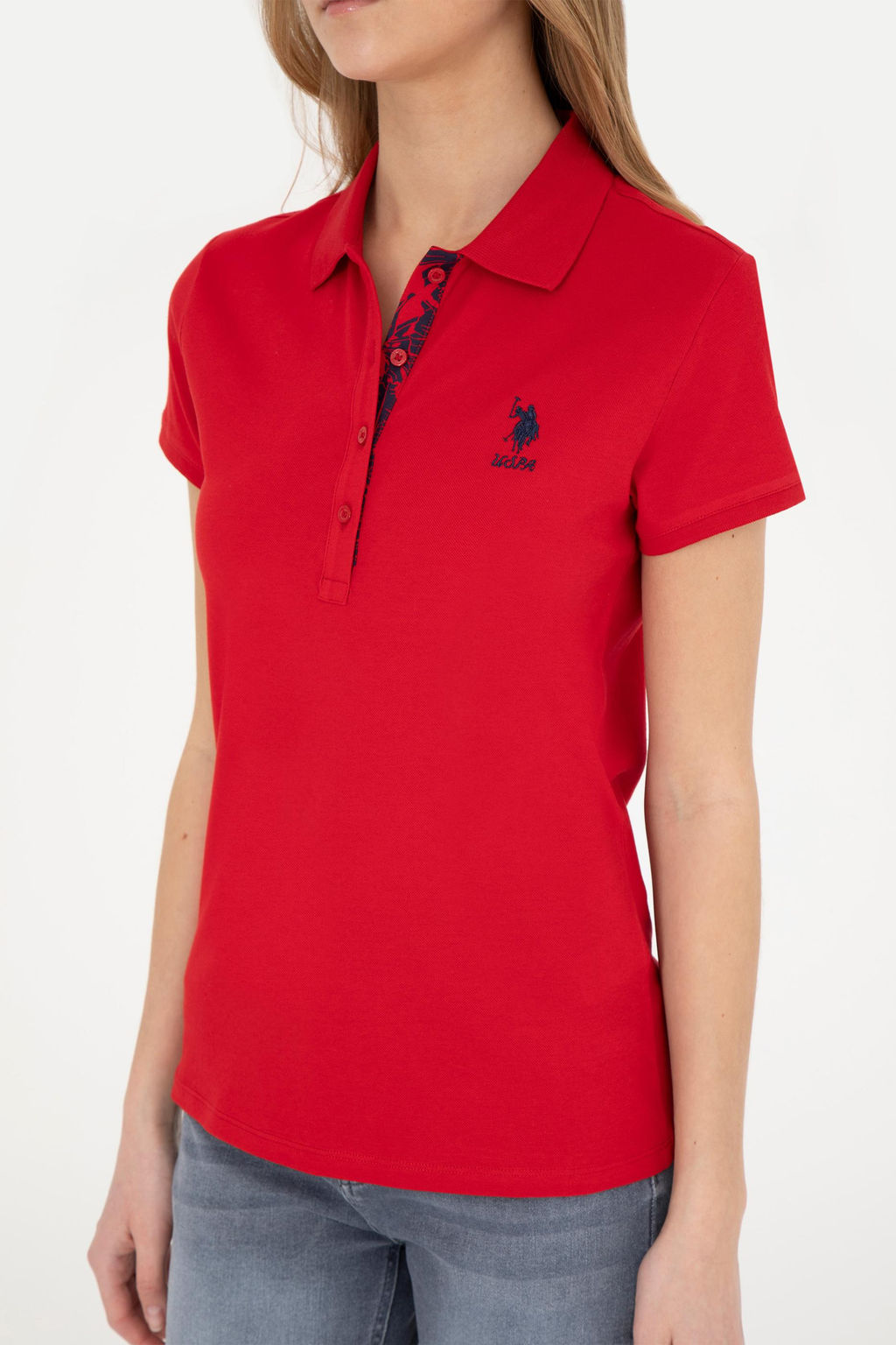 Женская красная базовая футболка Неожиданная скидка в корзине - U.s. polo assn фото 13