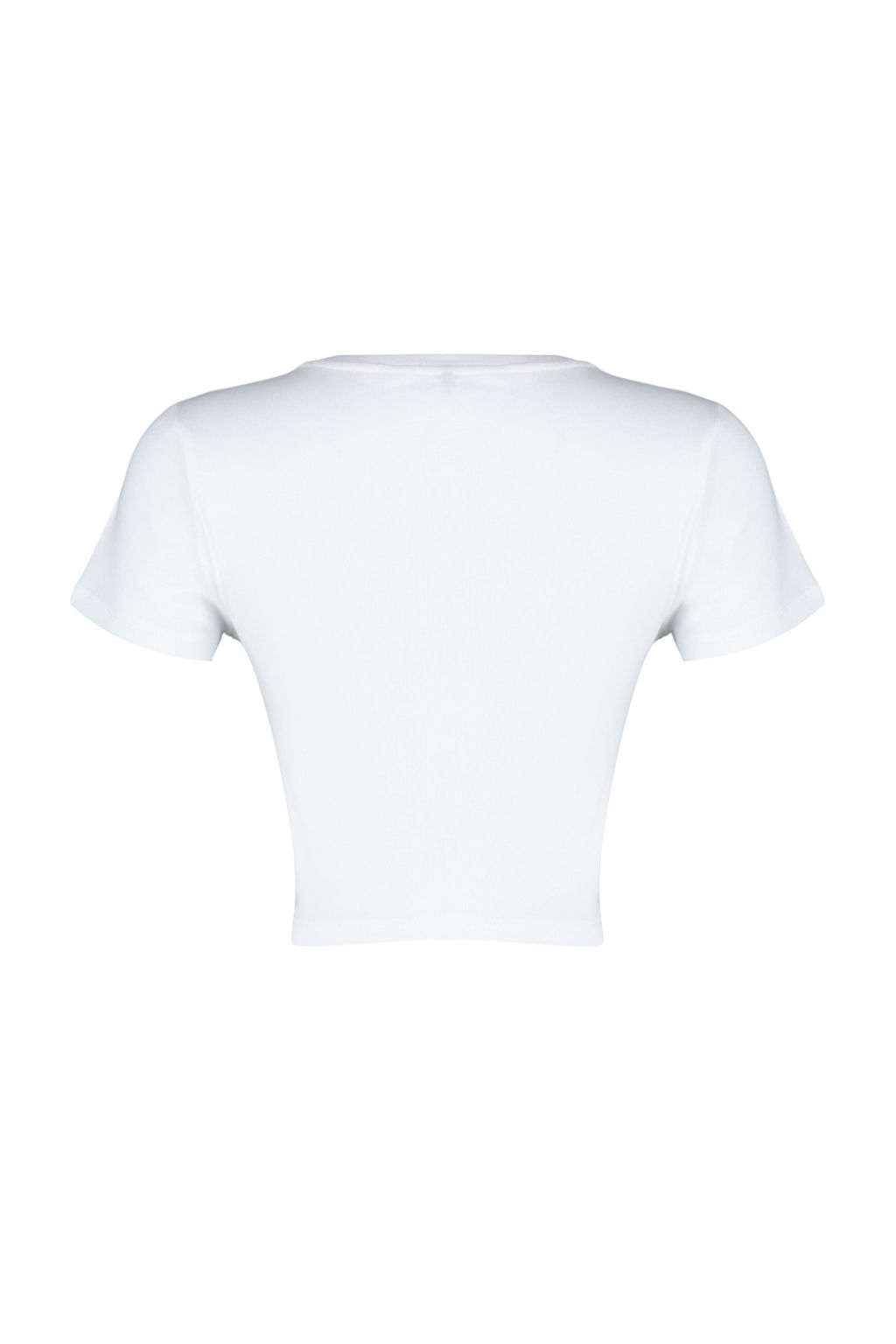 TRENDYOLMILLA Ekru %100 Pamuk Papatya&Sehir Nak?sl? Vucuda Oturan Crop Orme T-Shirt TWOSS24TS00212  фото 8