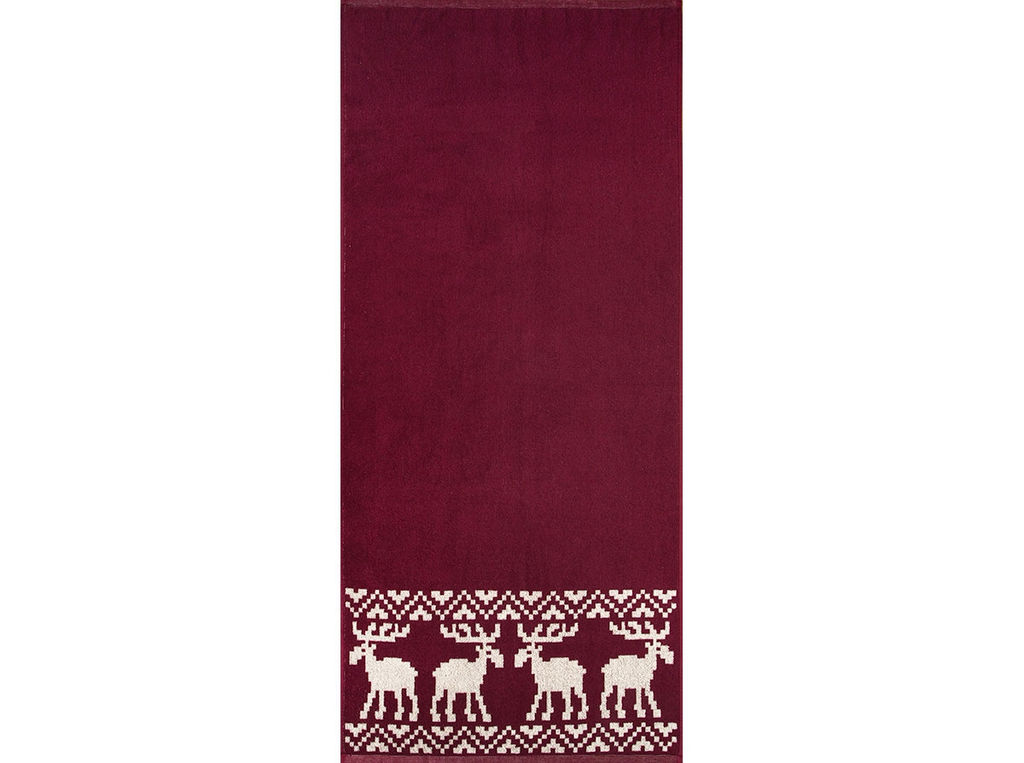 Полотенце махровое 6с102.411ж1 Оленики(кр.дерево1) 67х150см