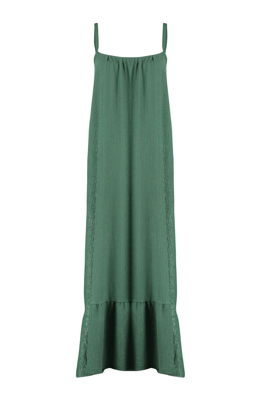 TRENDYOLMILLA Siyah S?rt Detayl? Ask?l? Burumcuk/Dokulu Maxi Orme Elbise TWOSS24EL00259