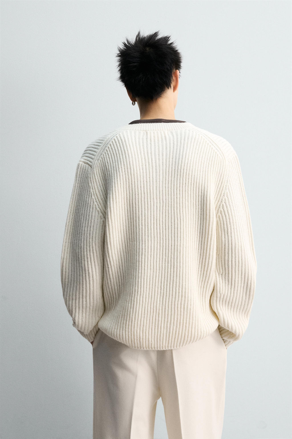 TEXTURED BAKER COLLAR JUMPER - Zara фото 3