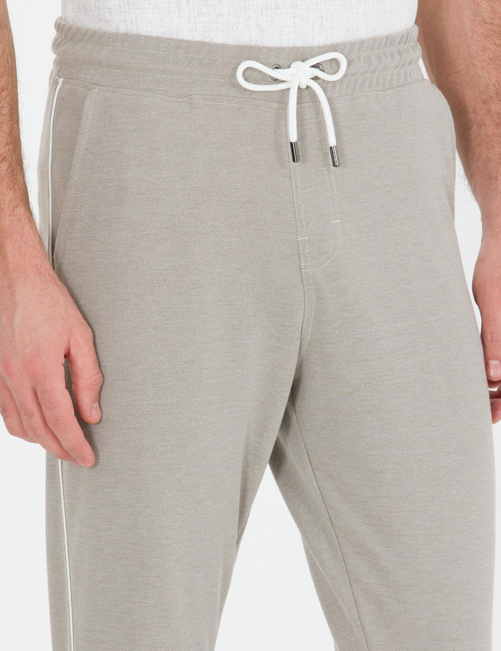 Бежевые спортивные штаны приталенного кроя New - Cacharel фото 6