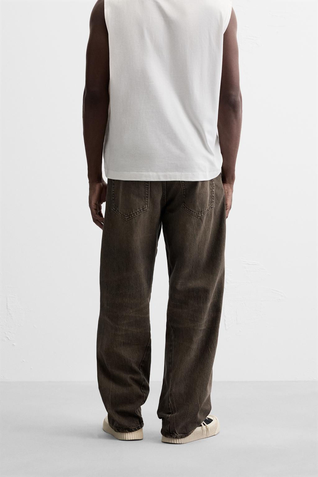 BAGGY FIT JEANS WITH TURNED SEAMS - Zara фото 3