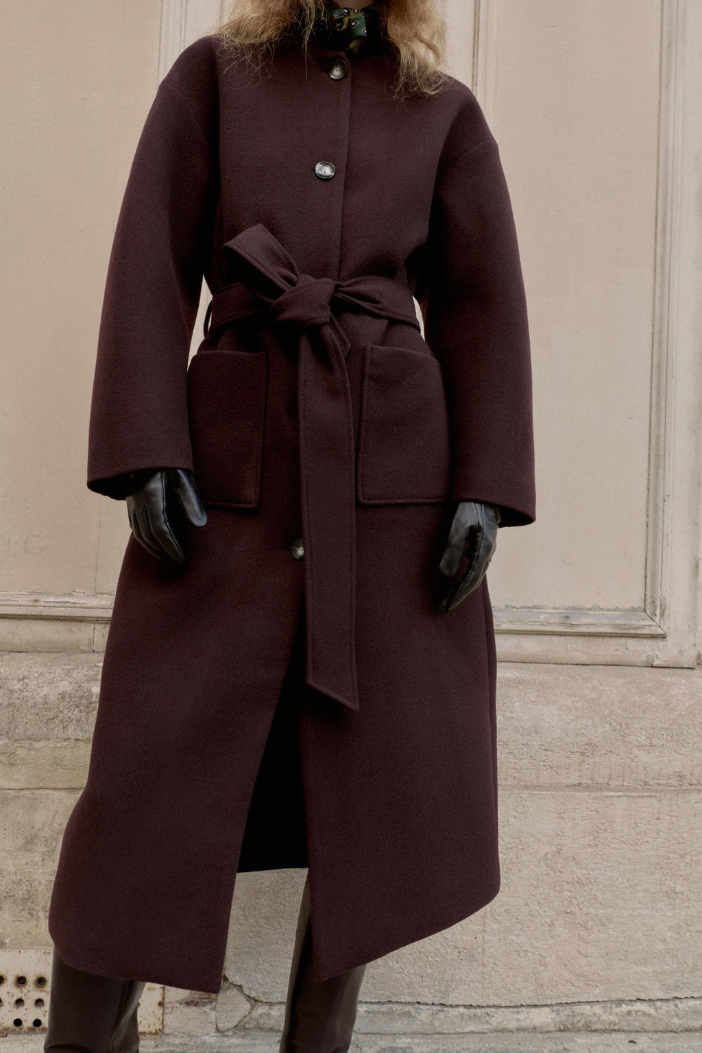 LONG COAT WITH BELT