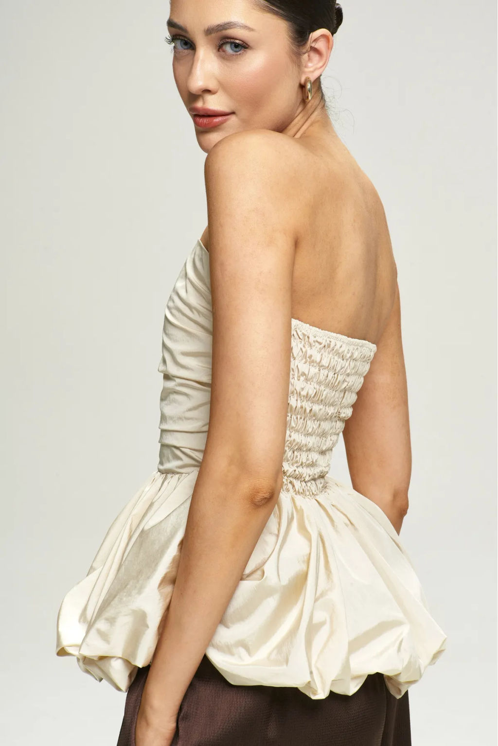 Топ-корсет с баской Ivory