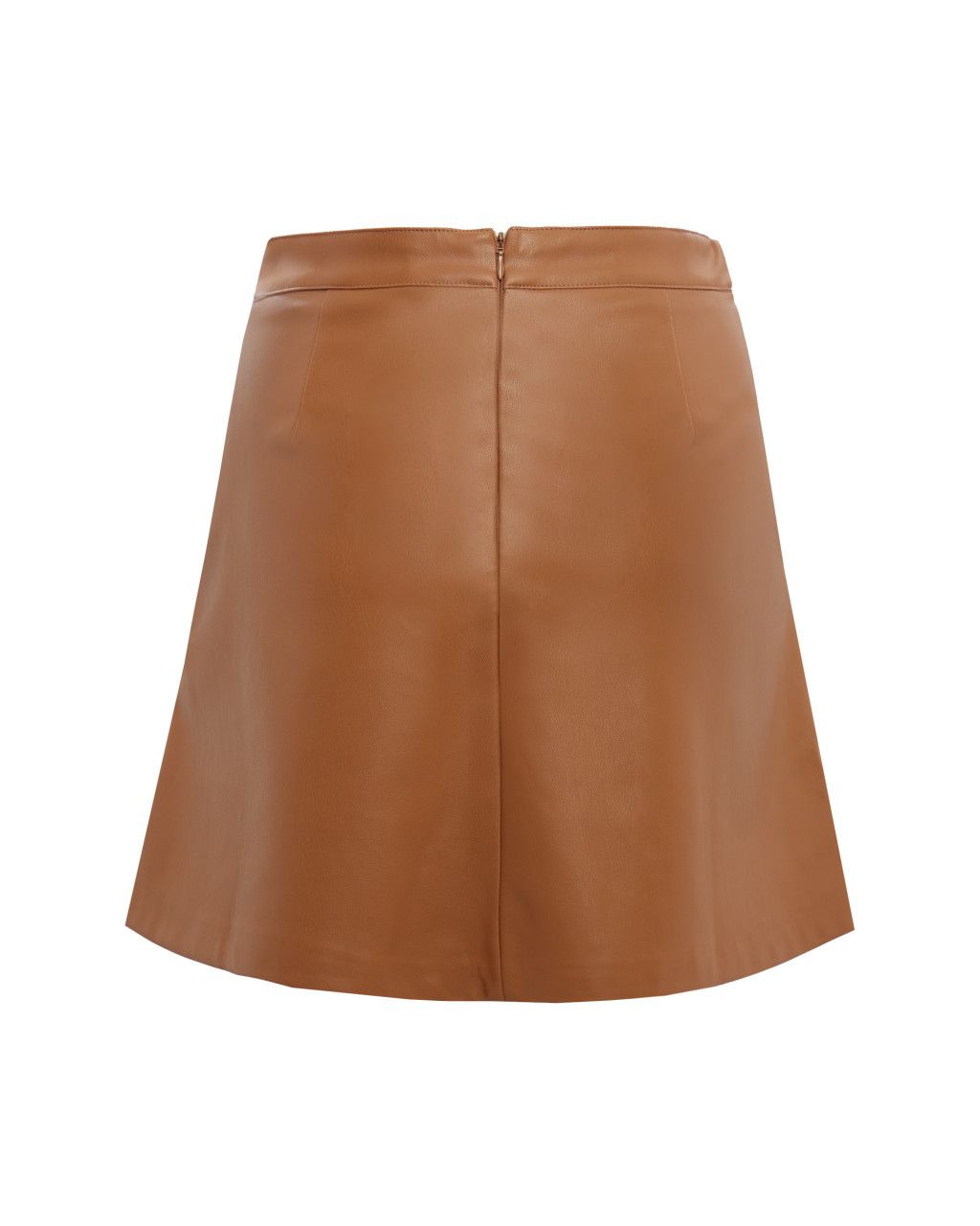 Кожаная юбка горчичного оттенка - Incity фото 3