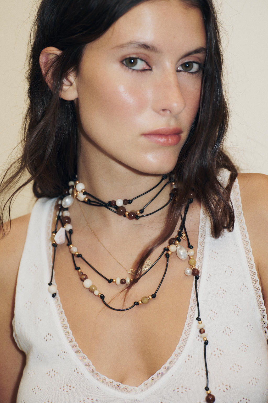 MULTI-POSITION CORD BEADED CHARM NECKLACE - Zara фото 2