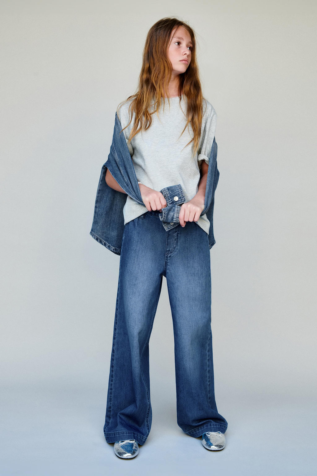 WIDE-LEG JEANS - Zara фото 5