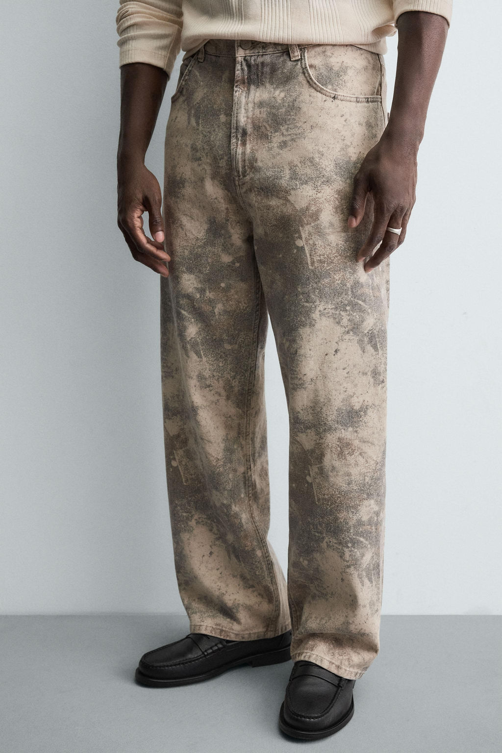 ABSTRACT PRINT BAGGY FIT TROUSERS - Zara фото 4
