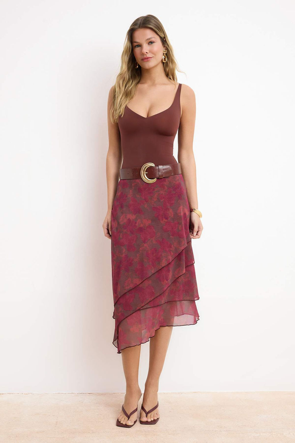 Bordo F?rf?rl? Soyut Desenli Orme Etek TWOAW26ET00084