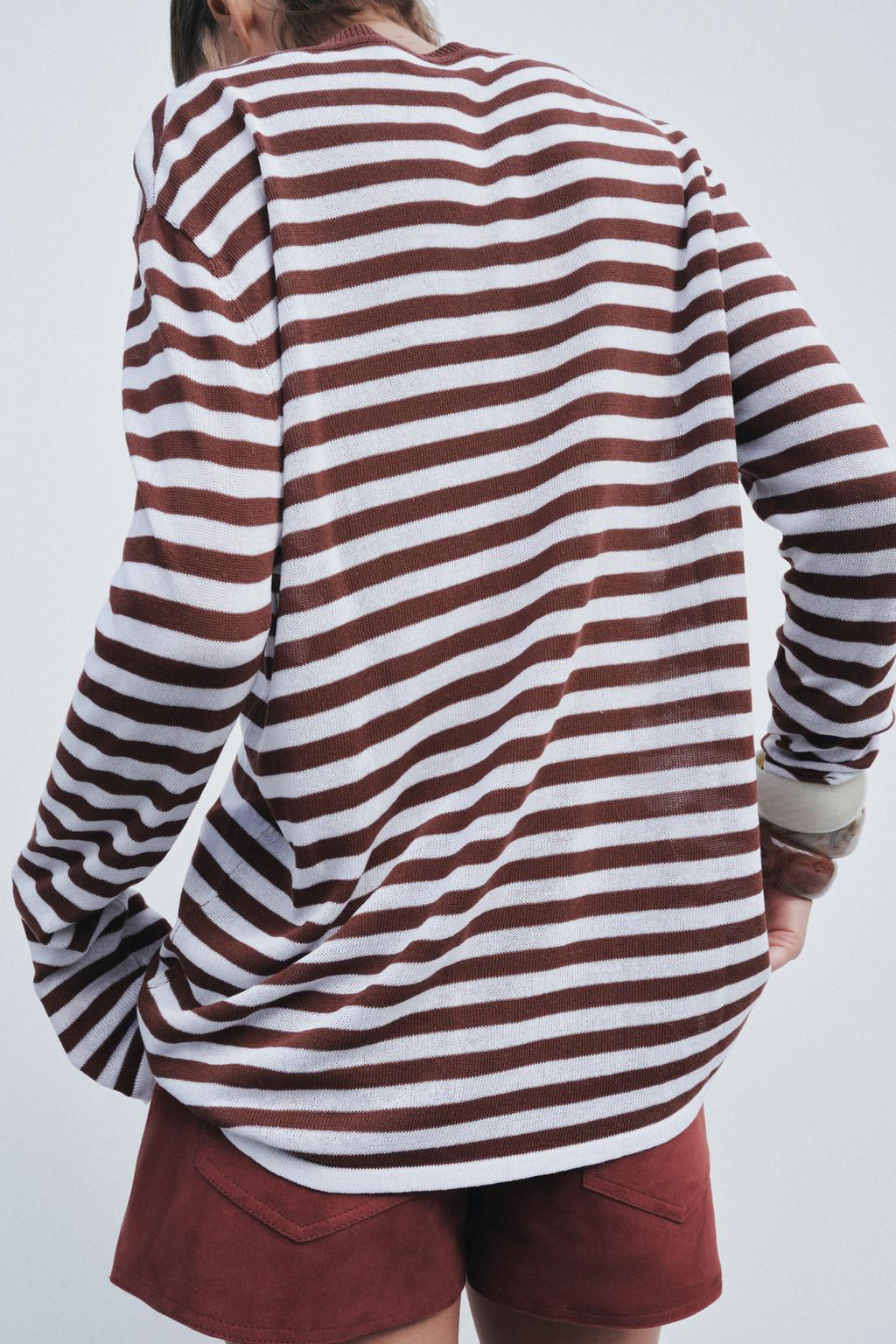 RUSTIC STRIPED KNIT SWEATER - Zara фото 4