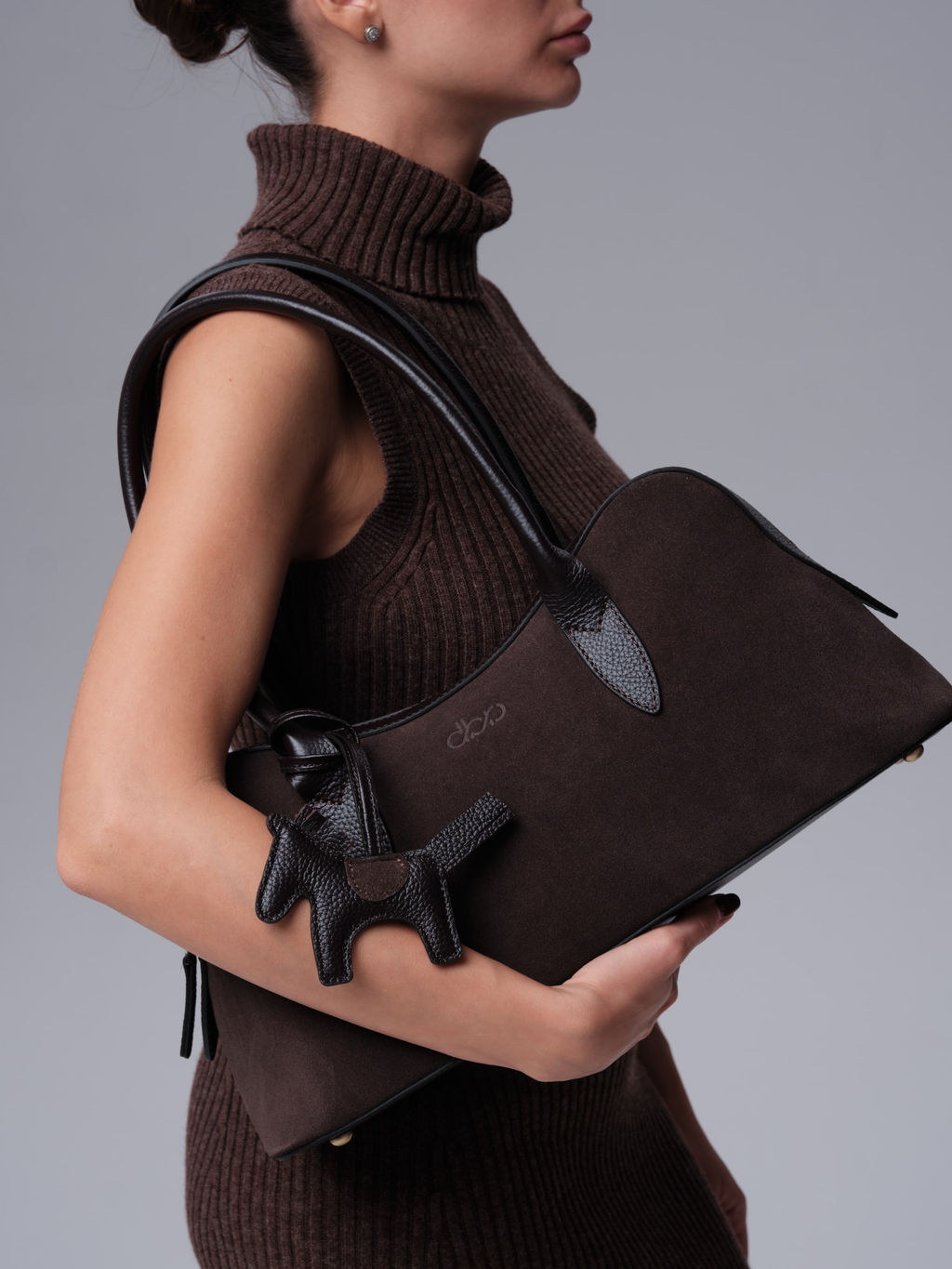 Замшевая сумка Jockey DBR 31168 темно-коричневый  фото 3