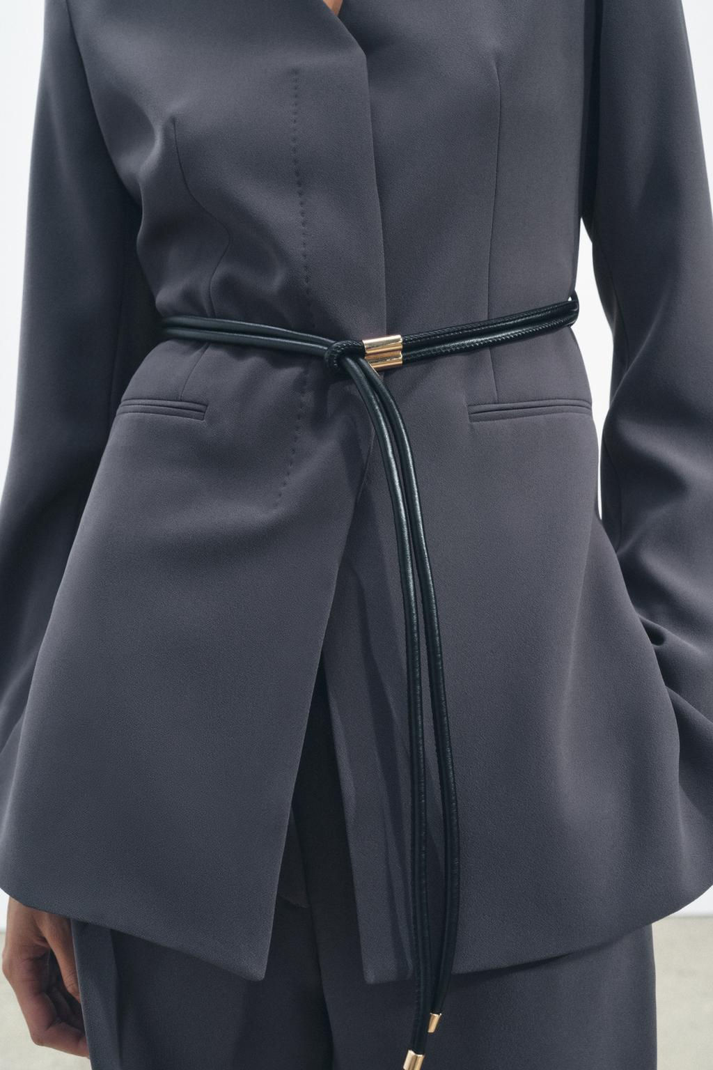 ZW COLLECTION BELTED BLAZER - Zara фото 7