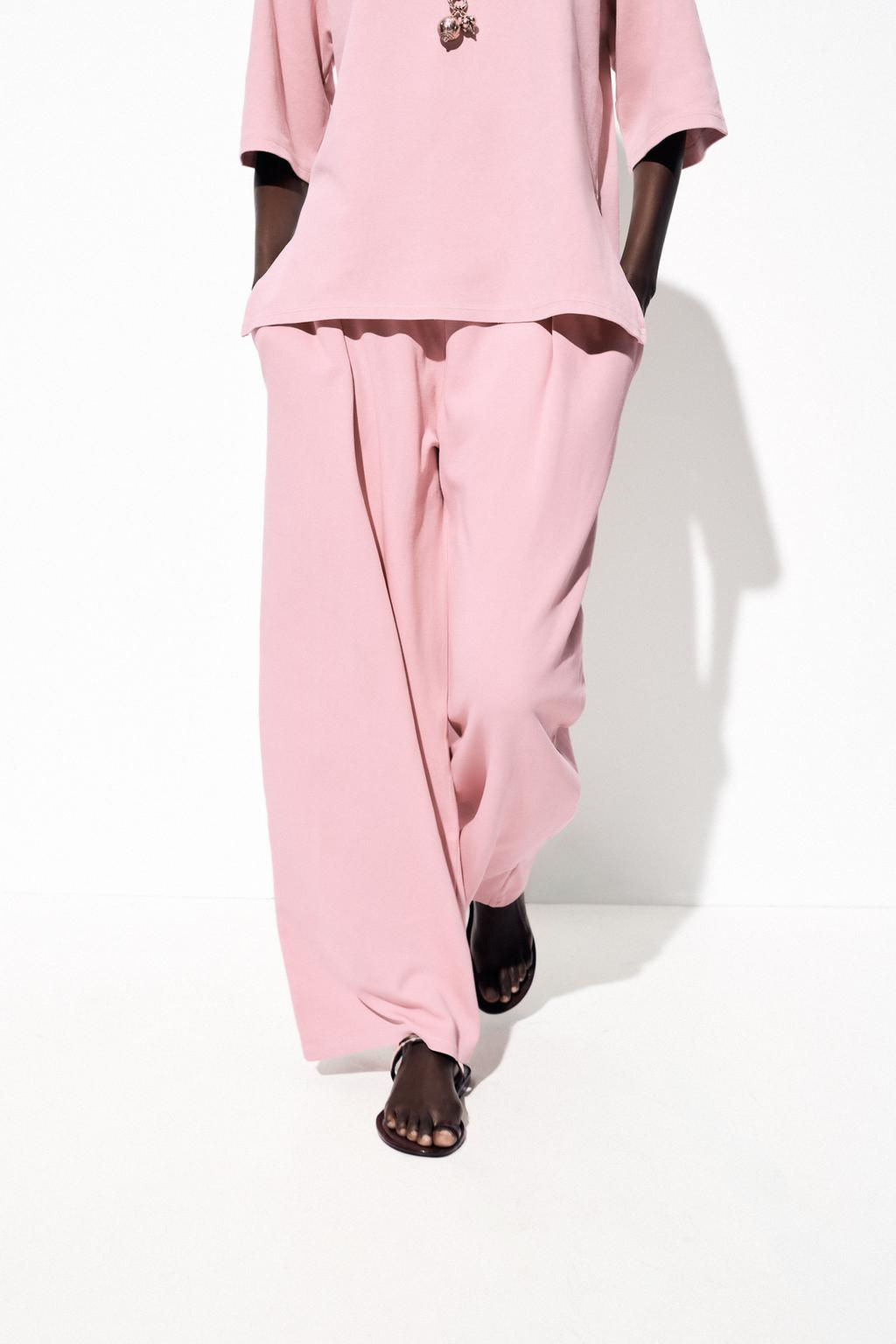 WASHED-EFFECT INTERLOCK TROUSERS - Zara фото 19