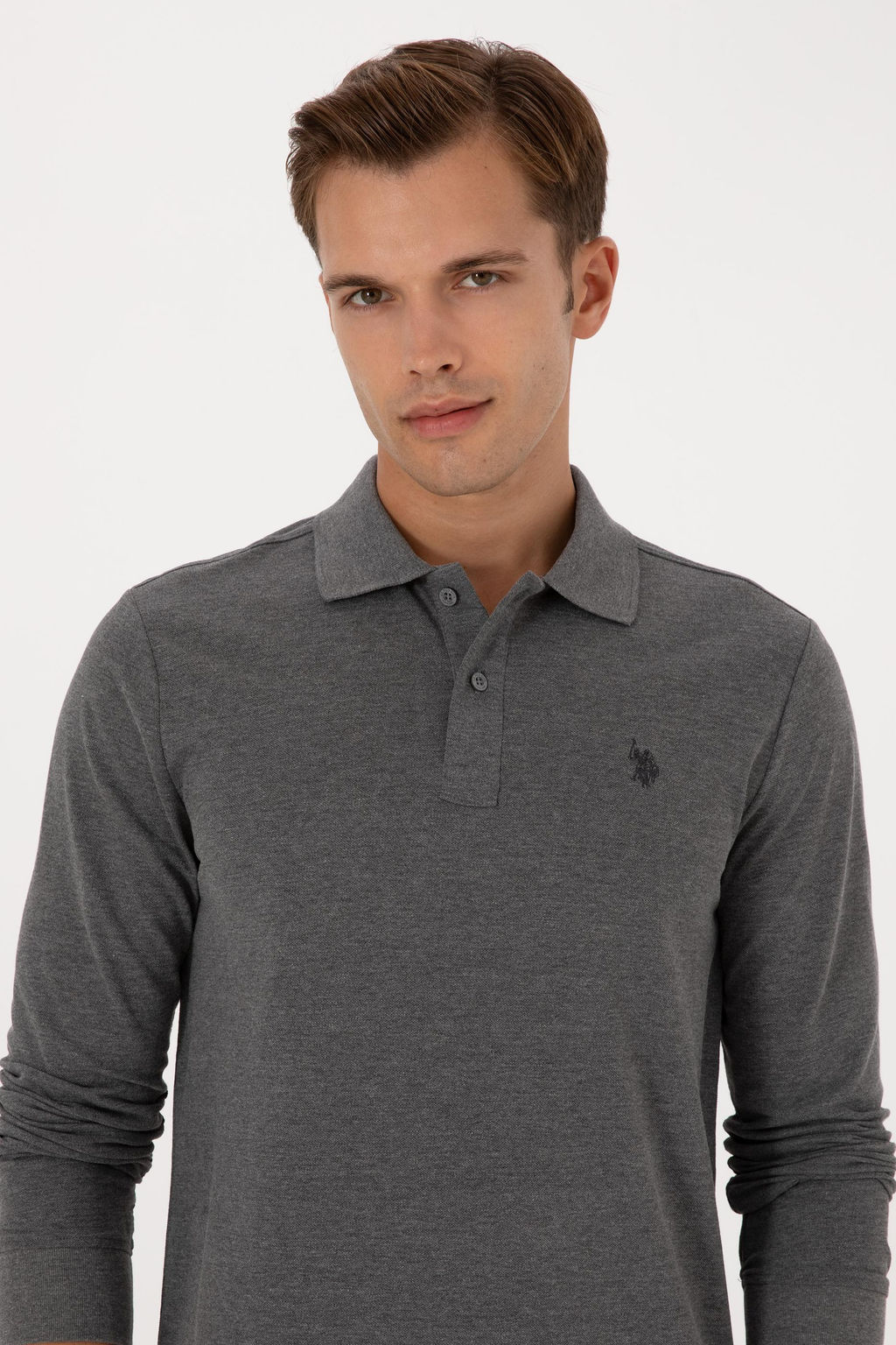 Erkek Antrasit Melanj Basic Sweatshirt Sepette S_rpriz _ndirim
