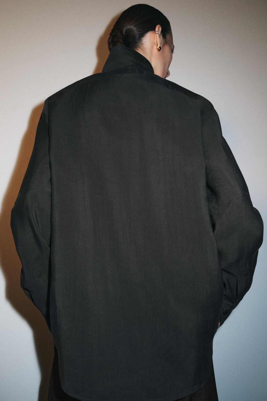 CAMISA FLUIDA OVERSIZE ZW COLLECTION / Gris antracita