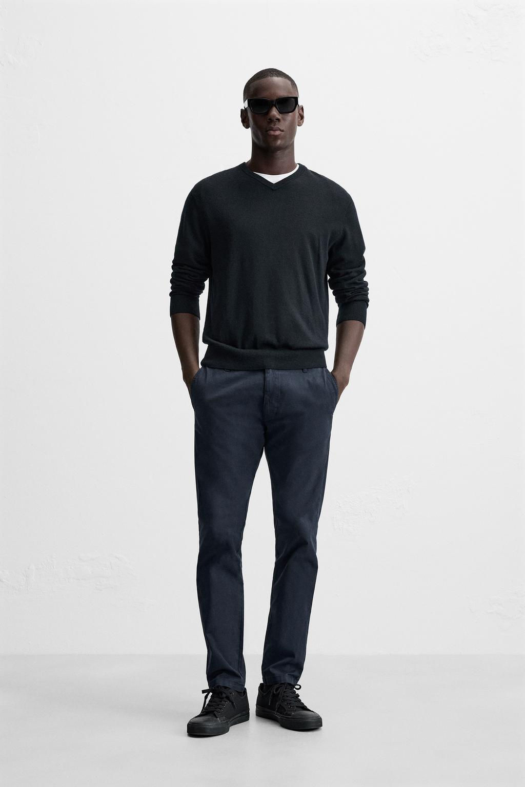 SKINNY FIT CHINO PANTOLON