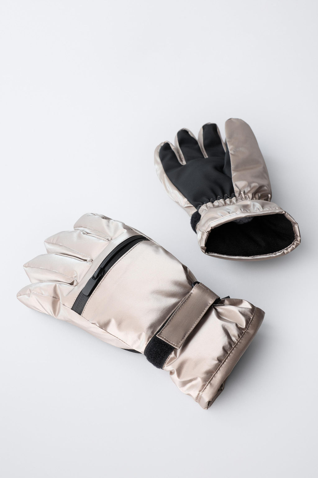 GUANTES ENGOMADOS WINDPROOF SKI COLLECTION / Plata - Zara фото 2