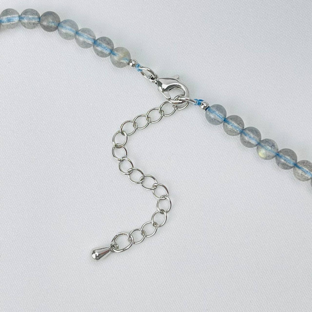 Бусы детские из Лабрадора и Перламутра 35 см +