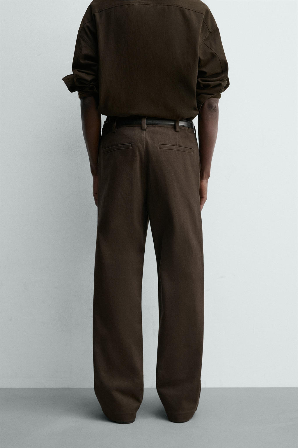 FLARE FIT TWILL TROUSERS - Zara фото 9
