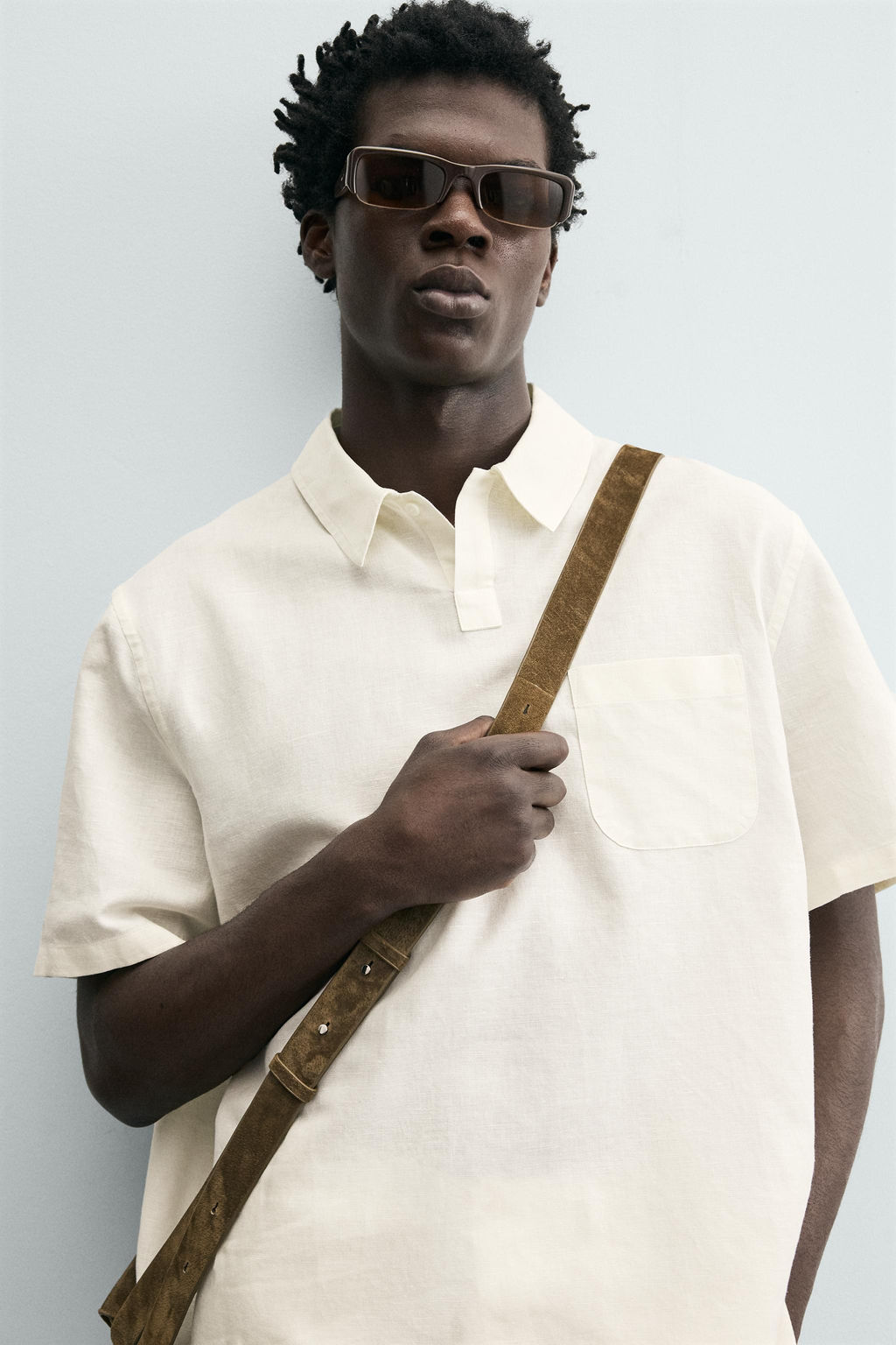 POLO REGULAR FIT C??AMO - ALGOD?N / Blanco - Zara фото 5