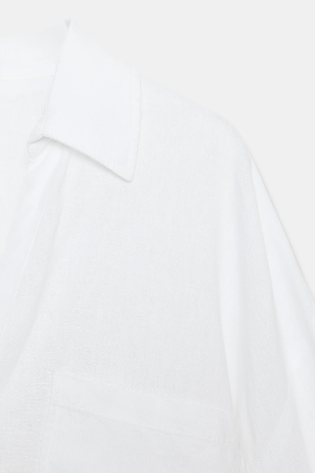 CAMISA FLUIDA CON LINO / Blanco - Zara фото 8
