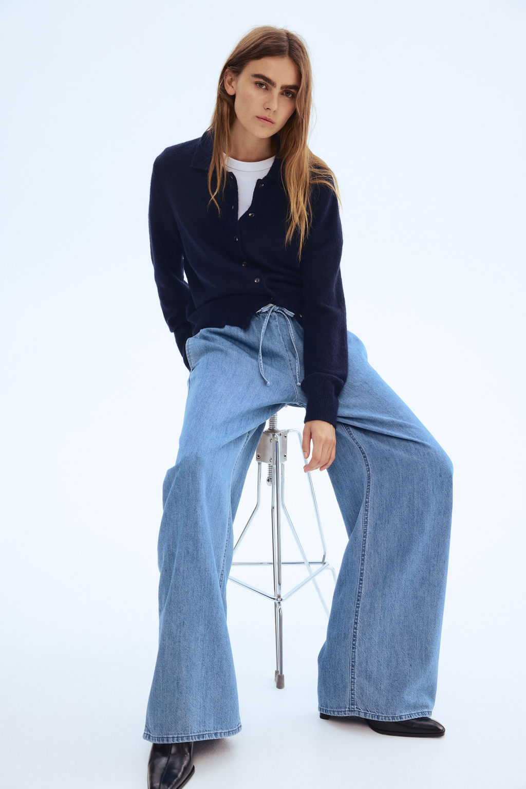 Pantal?n denim con cord?n de ajuste Feather Soft - H&m фото 8